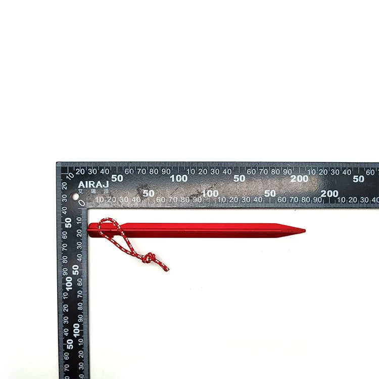 Aluminum Canopy Tri-beam Tent Pegs Garden Stakes Ground Nail Heavy Duty With Reflective Cord Hammock Camping