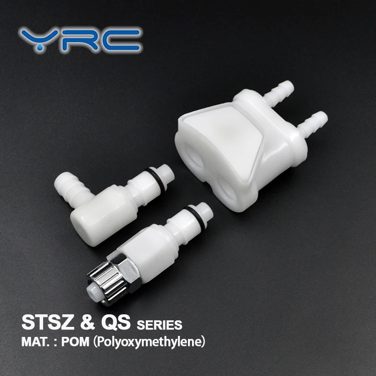 YRC 1/4"NPT Double O-ring Threaded CPC Smooth Surface Quick Connector Male Insert Plastic Disconnect Pipe Thread Coupling Vacuum