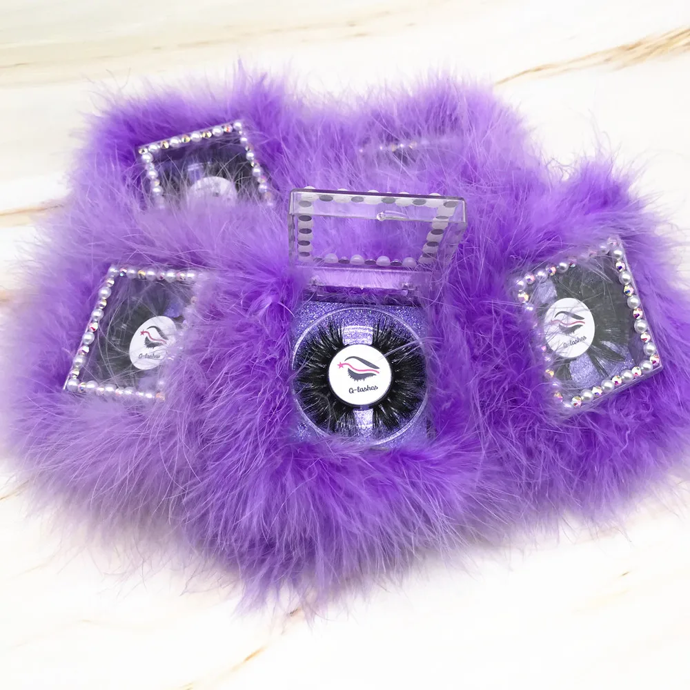 Lash vendor fur lashbox 3D mink eyelashes luxury packaging box custom furry lash wholesale eyelashes