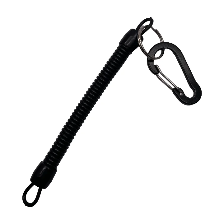 Vinciann Keychain Lobster Clasp Pull-out Rope for Key Pad Shaft Tool Telephone Wire Black Lanyard