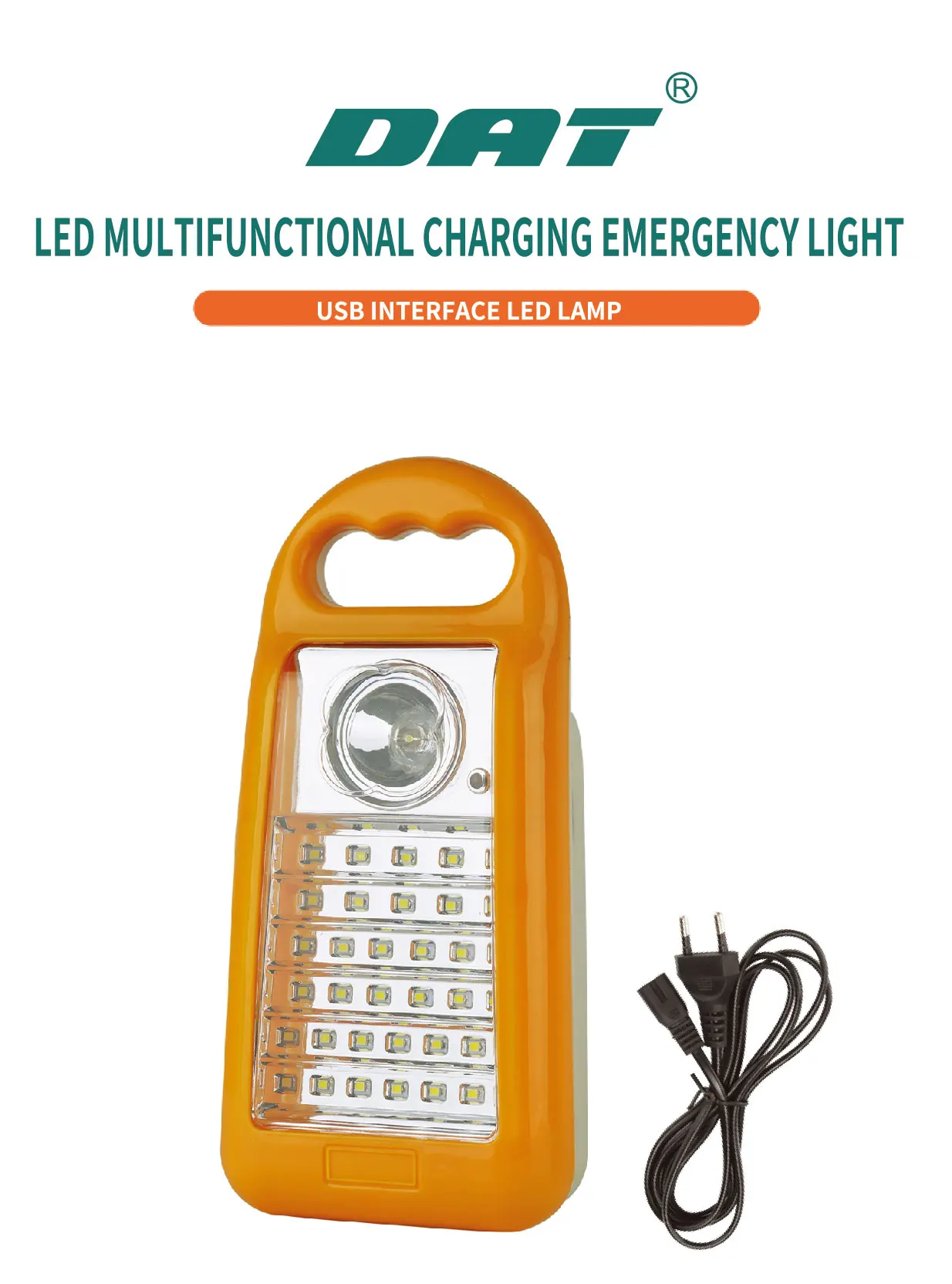 AT-400B Rechargeable LED Emergency Light 36+4 LED Most Popular Big Battery Long Working Time Emergency Lamp
