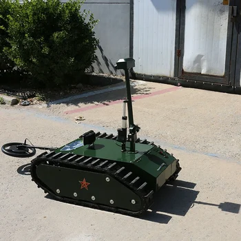 Professional Remote-Controlled Rubber Track Robot Electric Motor Crawler for Construction Eliminating Landmine Hazards