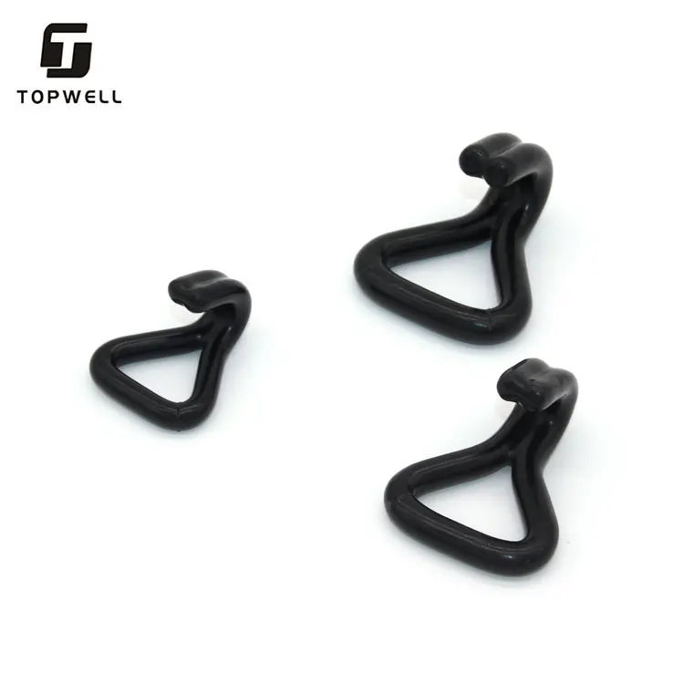 1' 800kg Custom Galvanized Pvc Coated Double J Hook for Transport Ratchet Strap