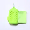 Funda de silicona grande, doble cara, color verde polar.