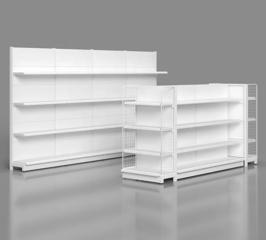 Single-sided Grocery Store Gondola Shelves Display Stand Wall Mini ...