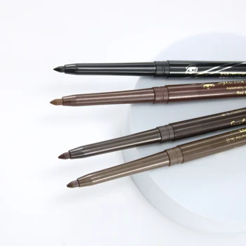 Customizable Colors Eyebrow Pencil With Sharpener Eyeliner Pen Wooden Eyeliner Eyebrow Pencil
