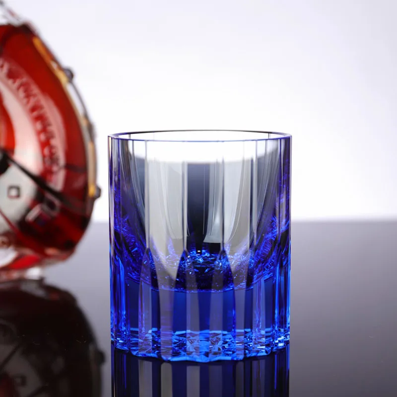 product old fashioned crystal whisky glasses luxury  crystal colorful lead free glass whisky glasses with thick bottom-37