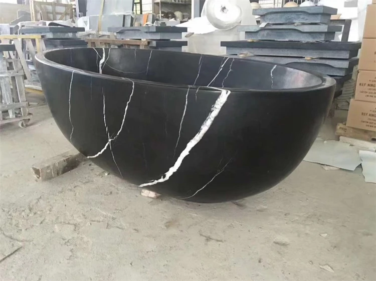 black marble bathtub for hotel