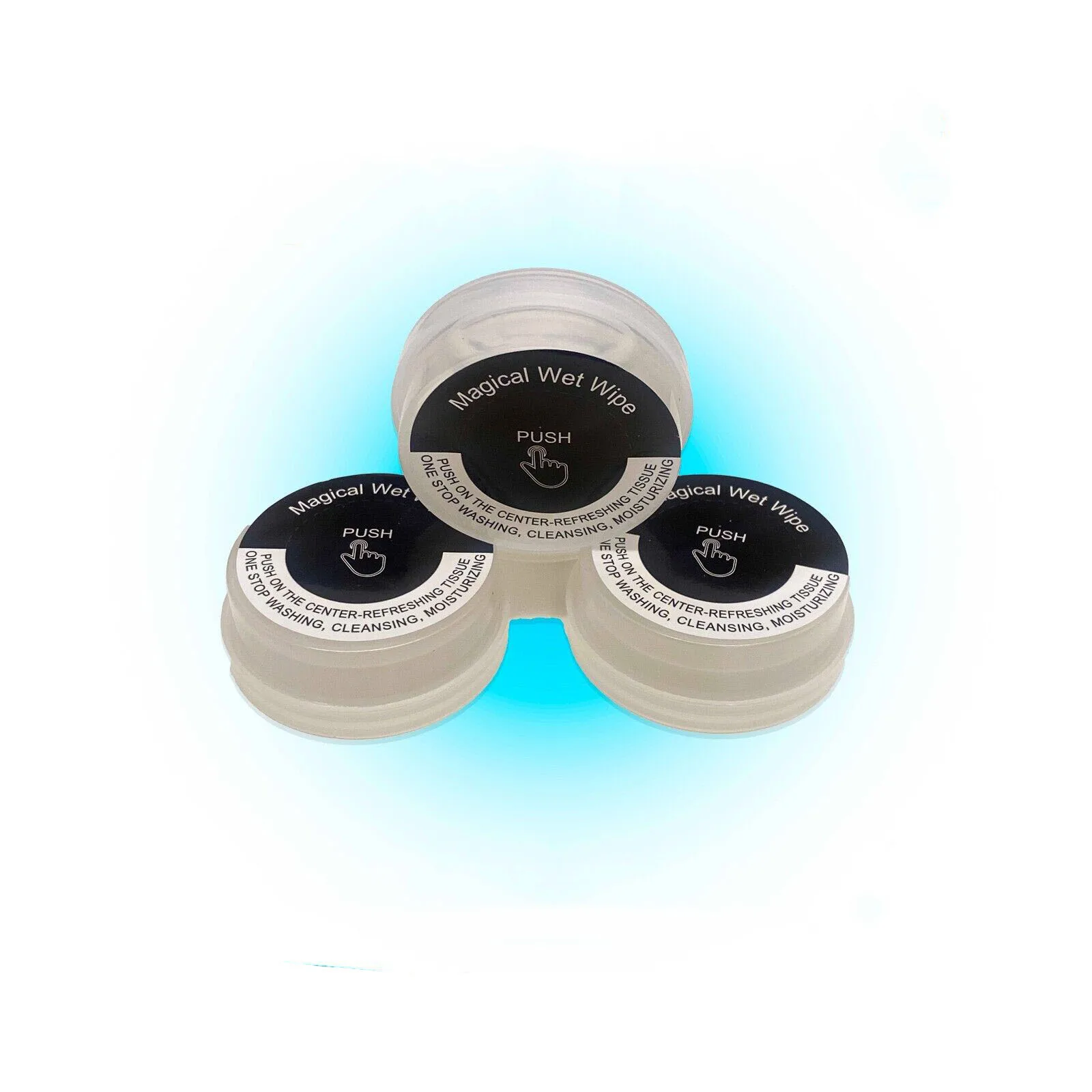 2023 Hot Sales Push Magic Compressed Wet Wipes Capsule Wet Tissues Disposable Tissue