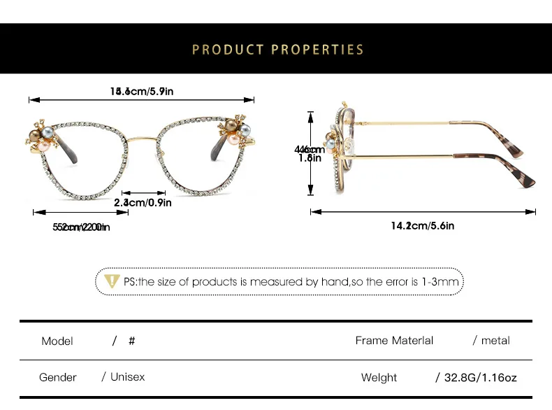 2024 Newest Cat Eye Anti Blue Light Luxury Diamond Glasses Wholesale