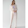 Sous-vêtements de chemise de nuit blanc nacré
