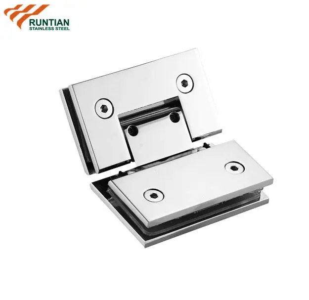 Frameless 360 Degree Pivot One Way Black Bathroom Shower Screens Door Gate Clamp Hinge for 8 12 mm Toughened Glass