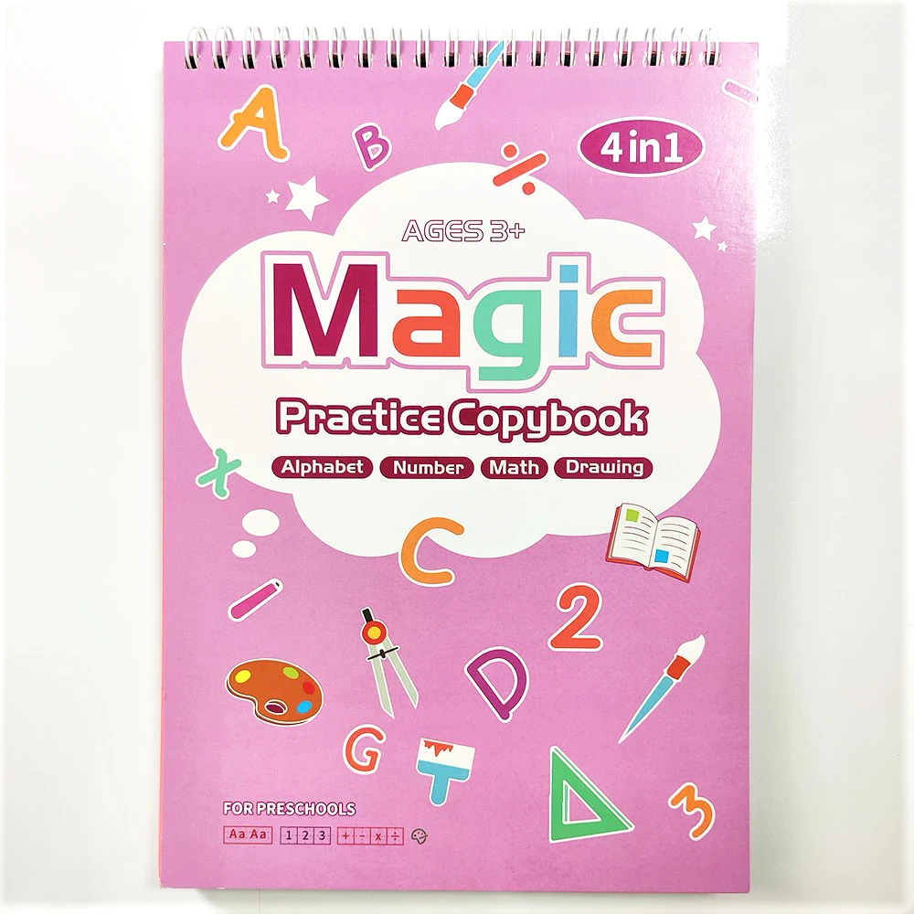 Новые 4 в 1 Алфавит Номер математические рисунок почерк смоченную Магическая практика и выгодно отличается от обычных однотонных вещей для