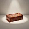 Caja de mahjong marrón tortuga oscura de 141 mm x 234 mm x 74 mm