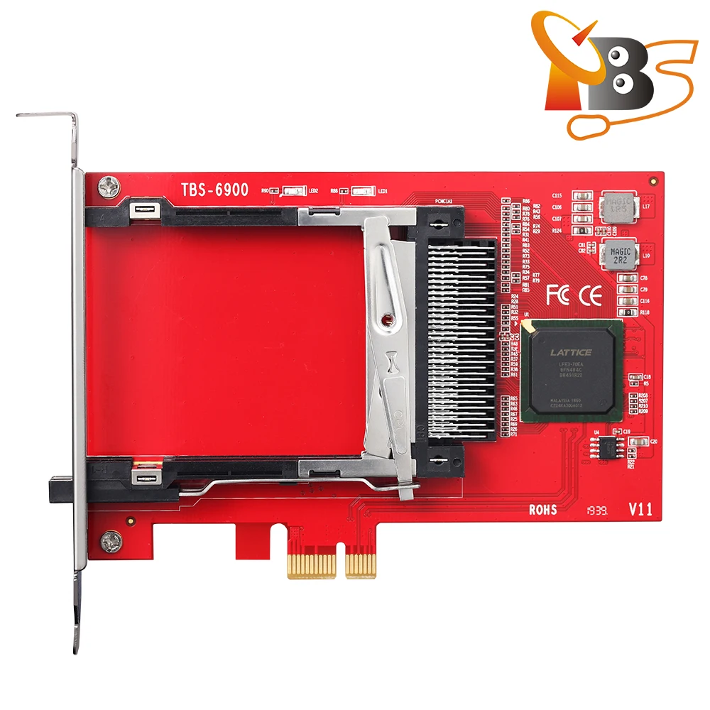 TBS6900 DVB Network Dual CI PCIe Card for IPTV Server Available for 2 CAM Modules