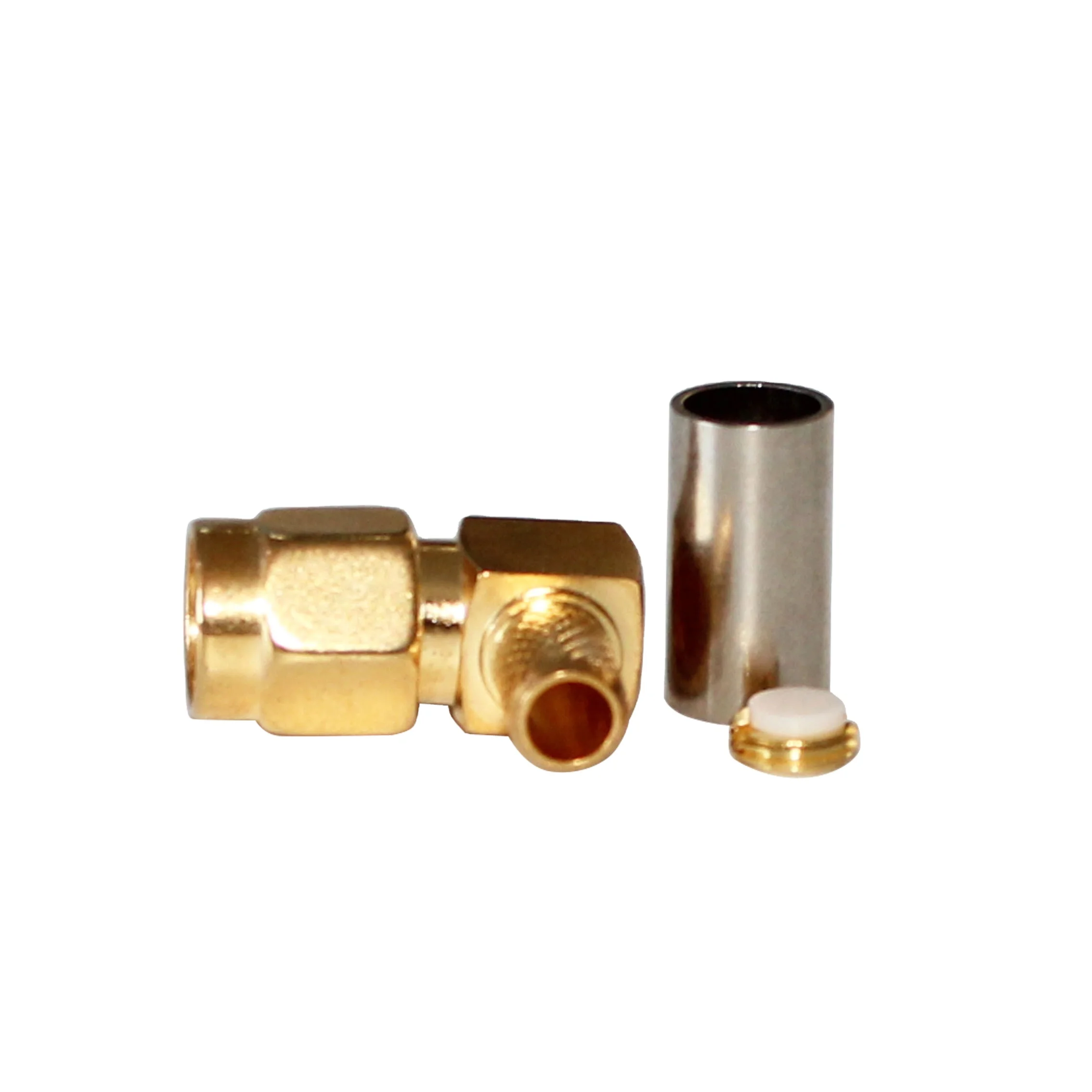 product factory direct rp sma c jw3 right angle male rp sma connector for rg58 rg142 cable assemblies-3
