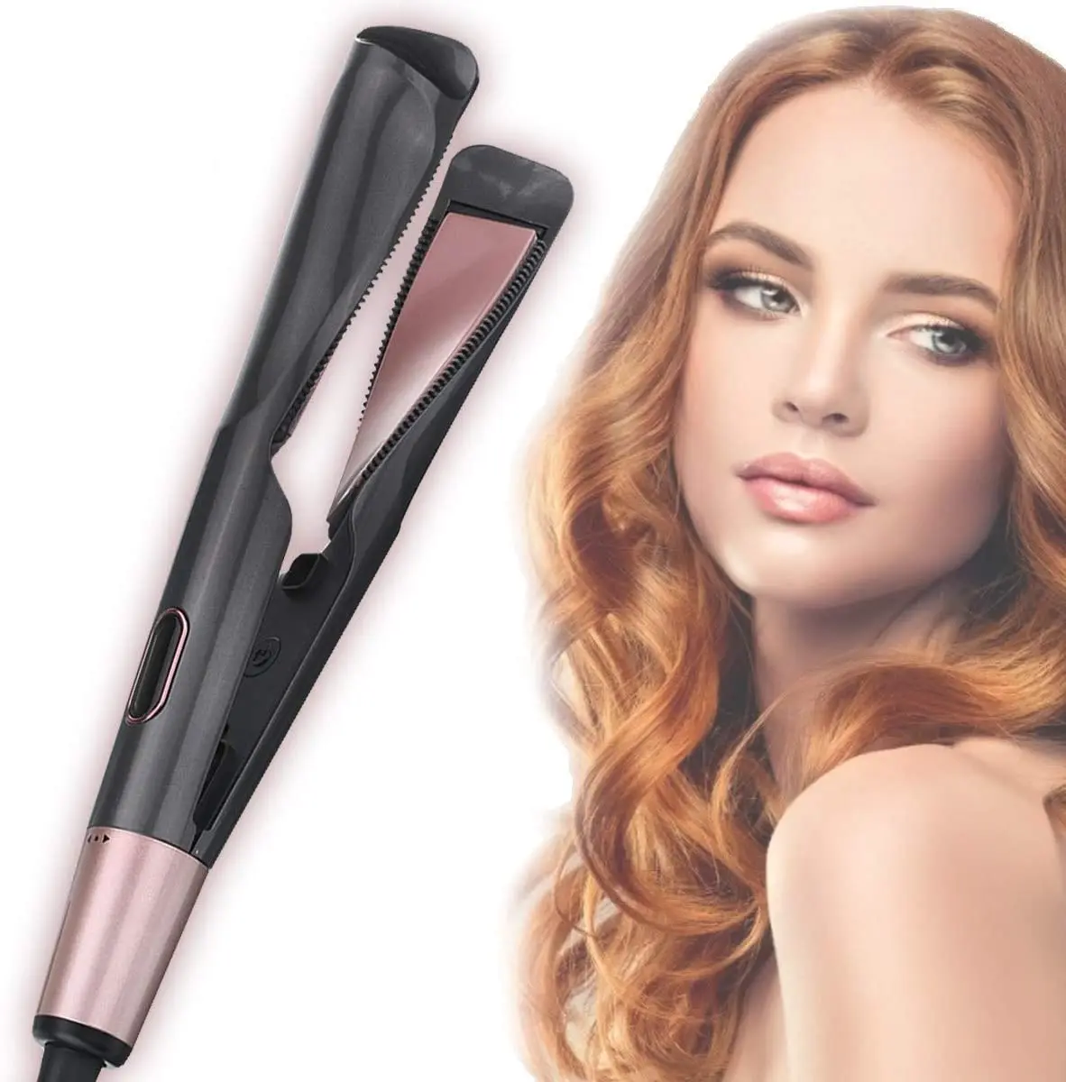 Amazon.com: Zoreya 2 en 1 Plancha rizadora anión alisadora de cerámica Rizador  rizador de pelo la visualización de temperatura LED con mango anti-scalding  : Belleza y Cuidado Personal