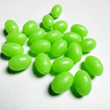Alpha three colors hard /soft  oval beads fishing round luminous bead stopper silicone loose beads fish accessories