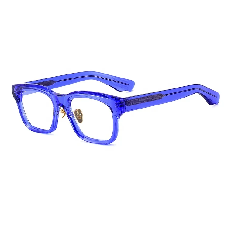 Transparent Reading Anti Blue Light Blocking Trendy Bio Acetate Optical Glasses Eyeglasses Frames