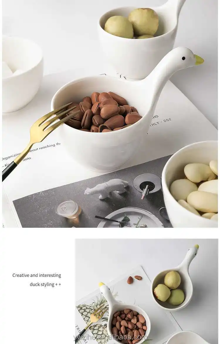 Ceramic Cute Duckling Bowl Small Sauce Bowl Seasoning Plate Snack
