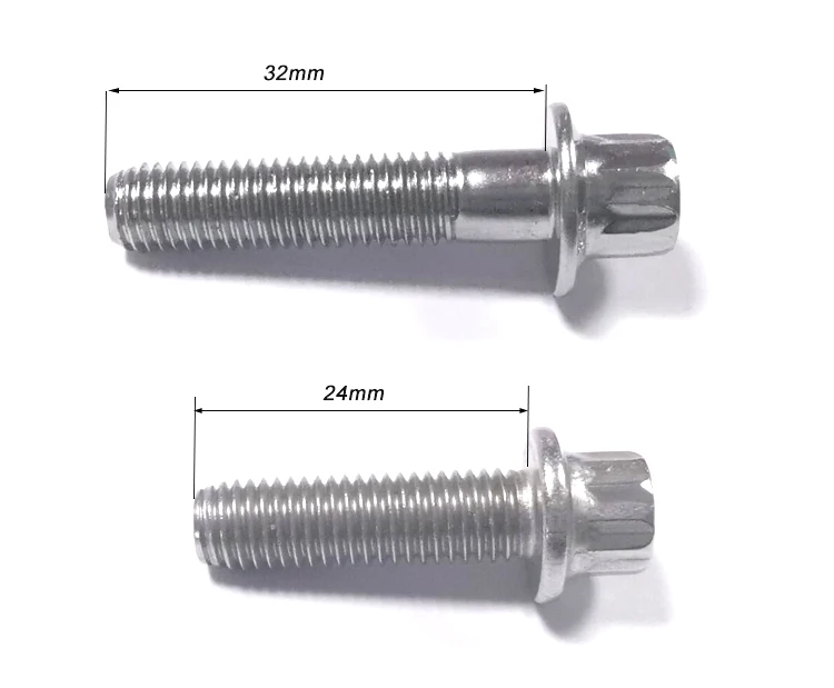 Wholesale Split Rim Bolt for  Wheel Hub Bolt M7x32 12 Angle Flange Black Zinc Plated Bolt