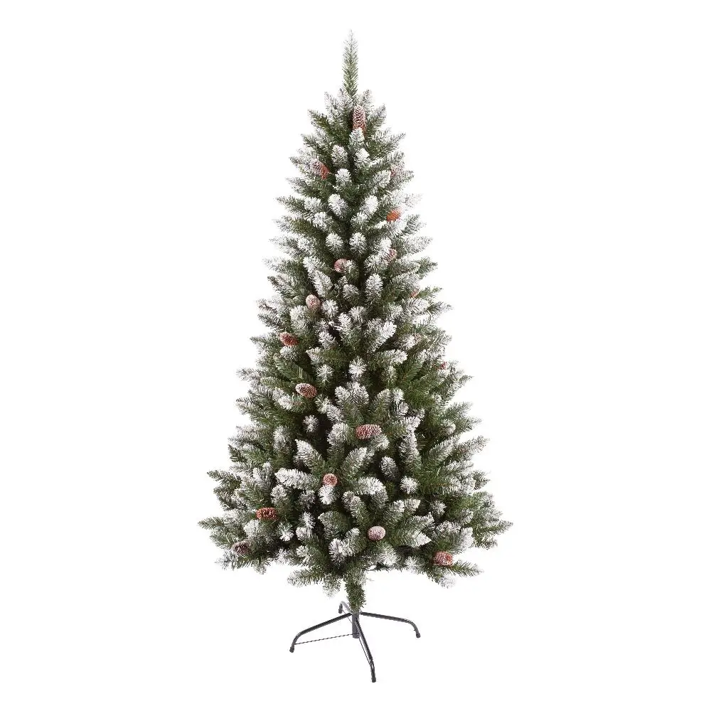 New Arrival 2024,Green Artificial Christmas Tree,Pine Needle,Pine Nuts,Snow At The Top,Home
