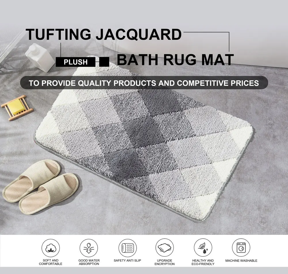 Bath Mat Non Slip Bathroom Microfiber Bath Floor Mat Set Buy Nonslip