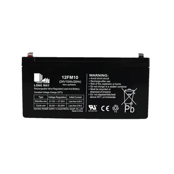Replacement Battery Maintenance Free 24V10Ah 12FM10 Power Electrical Children's Toy Car Scooters VRLA Agm Lead Acid Battery