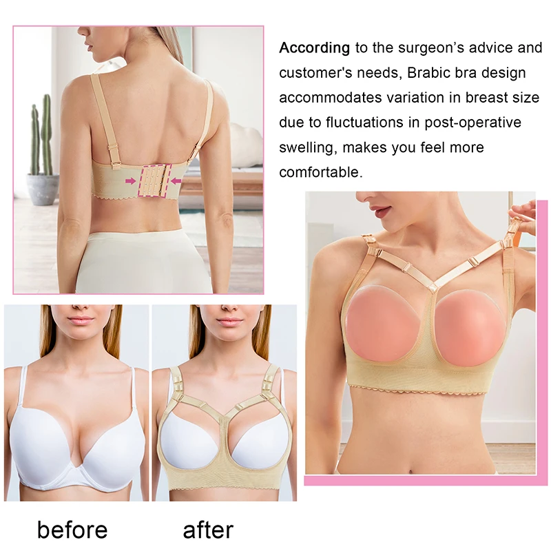 Recovery Shaper Tops Medical Grade Compression Bra Post Surgery Breast Augmentation Bra