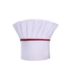 Chapeau haut rond bordé rouge blanc