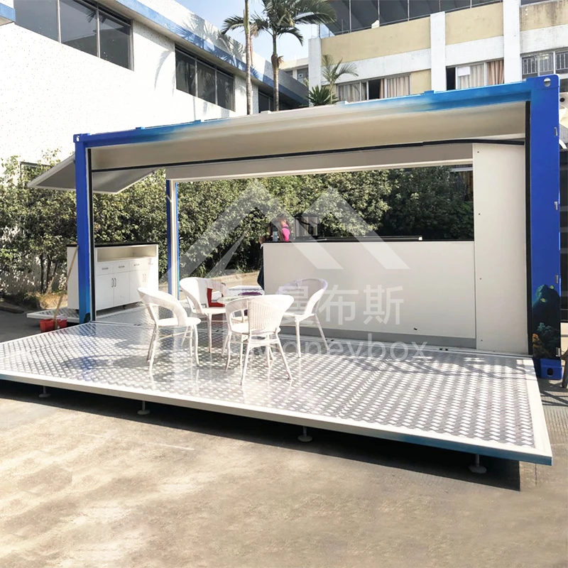 2022 Factory 20ft Foldable Ready Made Pop up Mobile Shipping Container Cafe