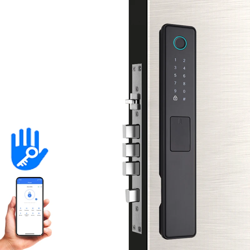 5CM Width Handleless TTLOCK Fully Automatic Unlocking Digital Combination Smart Door Locks