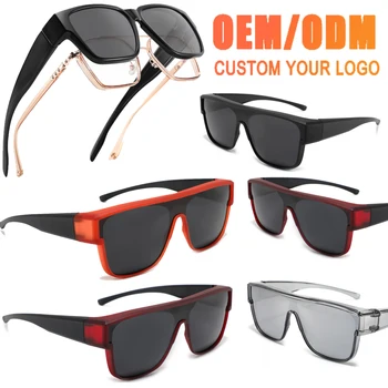 CONCHEN Wenzhou Manufacturer Wholesale Outdoor Luxury Sun Glasses Men TR90 Oversized Square Frame Fitover Polarized Sunglasses