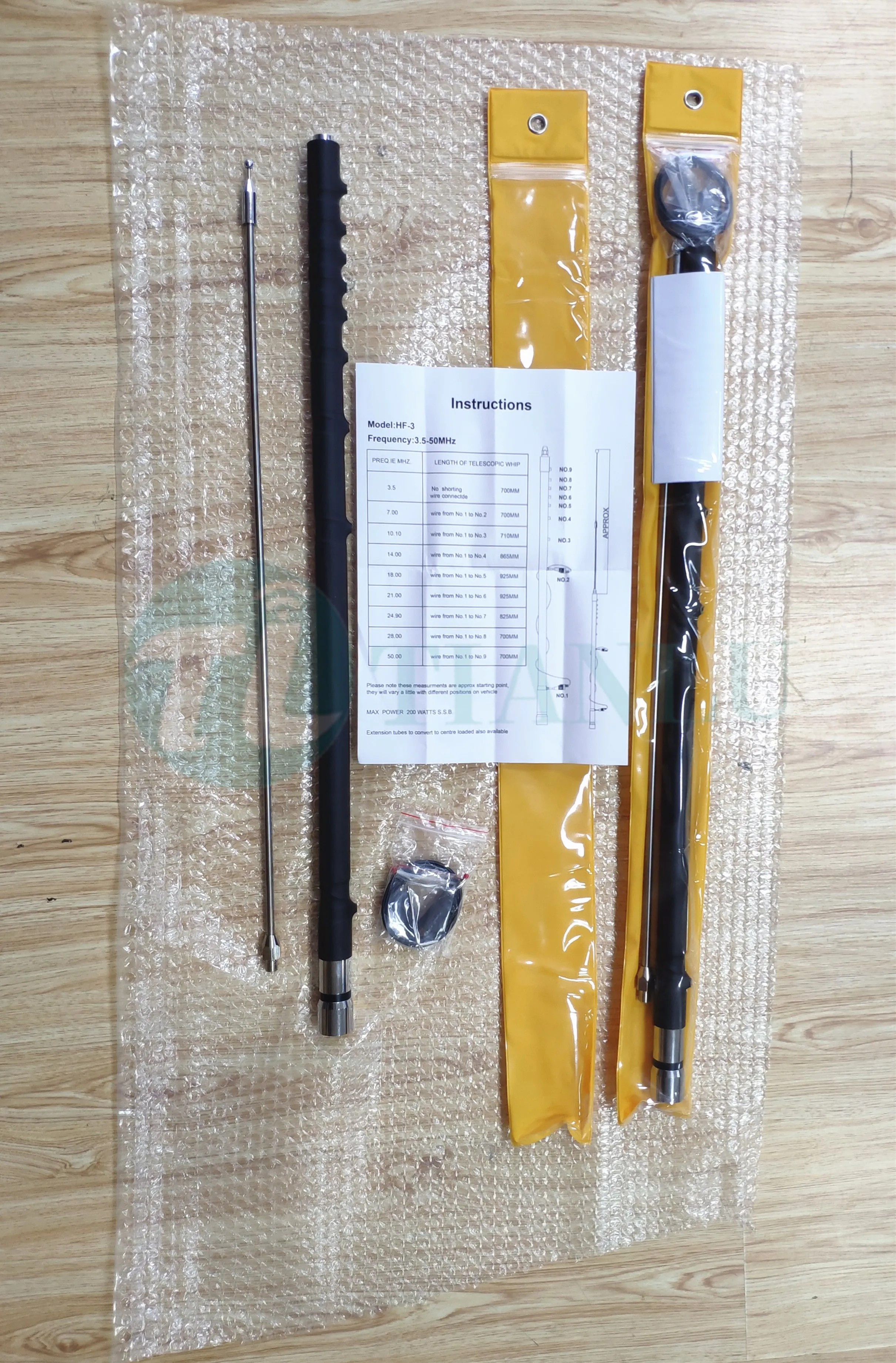 HF-3 Antenna - High Power HF Mobile Radio Antenna for Ham Radio HF-3 Antenna - High Power HF Mobile Radio Antenna for Ham Radio