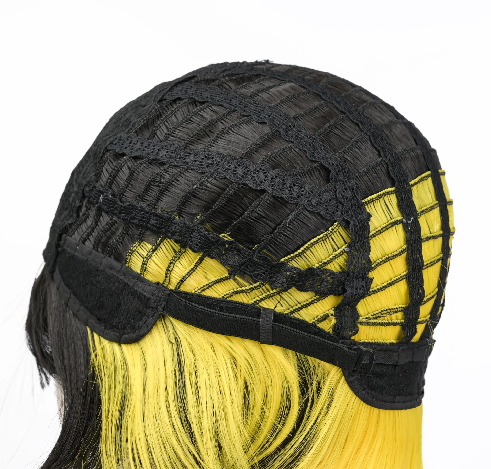 Cosplay Synthetic Party Heat Resistant Hair Wig Wholesale 14'' Short Black Yellow Mixed Blue Lock Anime Bachira Meguru Wig