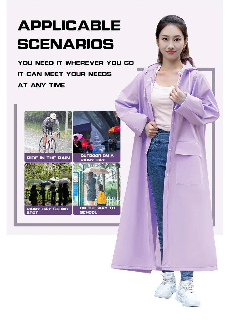 Quality Wholesale Portable Motorcycle Raincoat Waterproof Quick Dry Rain Coat Outdoor Hiking Women Men Made Plastic supplier