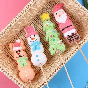 Trendy Yogurt Flavor Marshmallows Block Stick Whole Box Bulk Christmas-Themed Baking Candies for Children's Casual Snacks