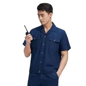 Professional Electrician Workwear Uniform Denim Construction Clothing Breathable for Summer Use