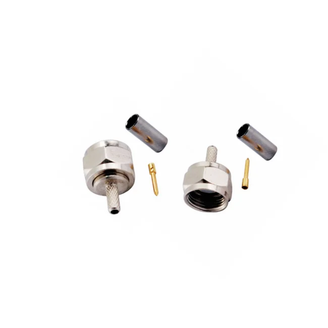 F Male Crimp Type RF Connector for RG174/RG179/RG316/RG58/LMR200 Coaxial Cable