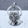 Porte-clés en argent (cerceau gravé)