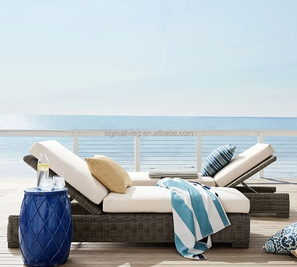 luxury rattan sofa lounge chairs outdoor furniture patio daybed garden sofa chair