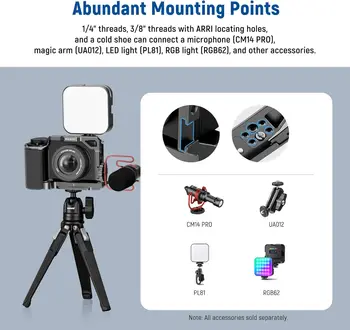 NEEWER ZV-E10 Protective Metal Video Rig Camera Cage with Silicone Grip for sony ZV-E10 product image