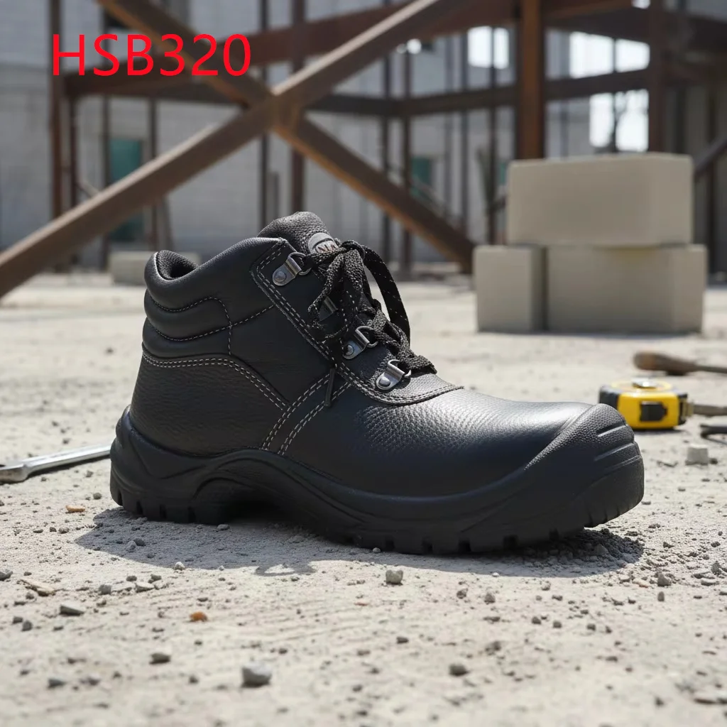 ZYF,Factory Staff Anti-scratch Embossed Leather Safety Footwear Machine Production Anti-acid&base Outsole Security Boots HSB320