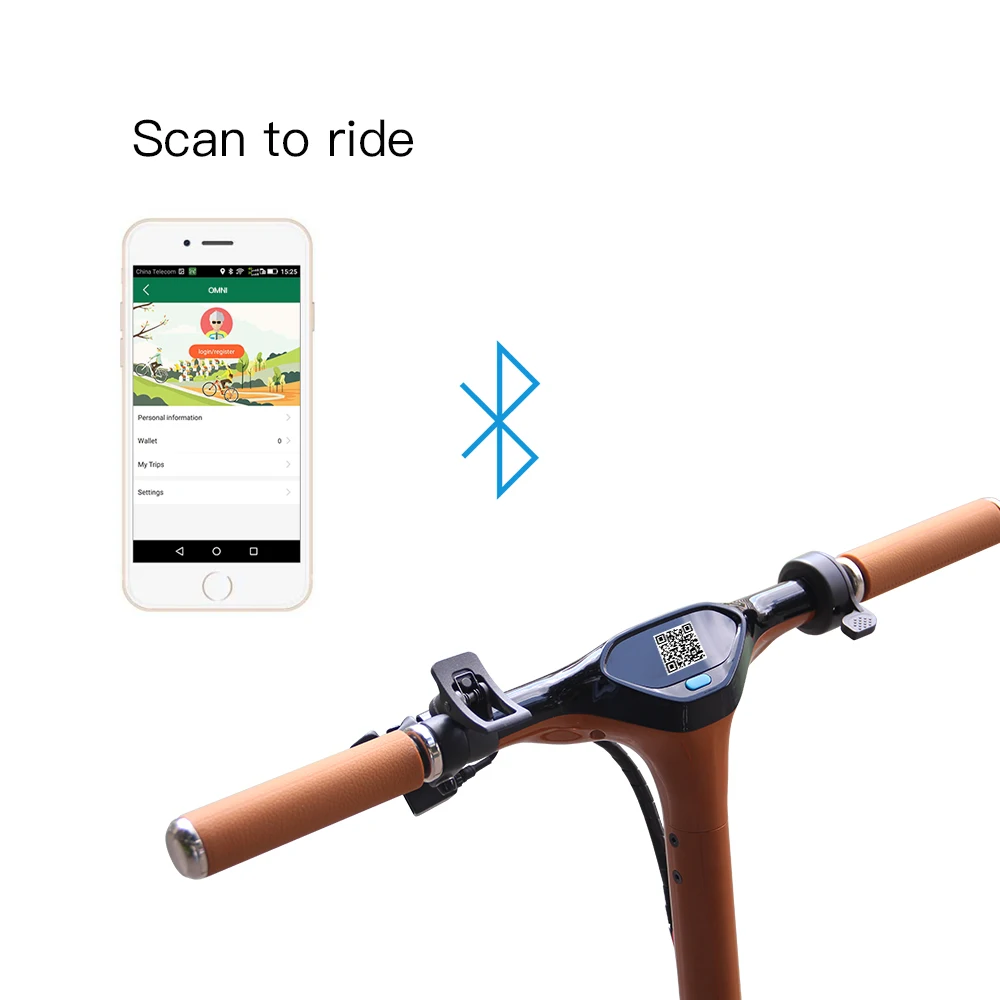 Shenzhen Factory Electric Scooters Bluetooths Scooter Lock Controlled With Blueteeth
