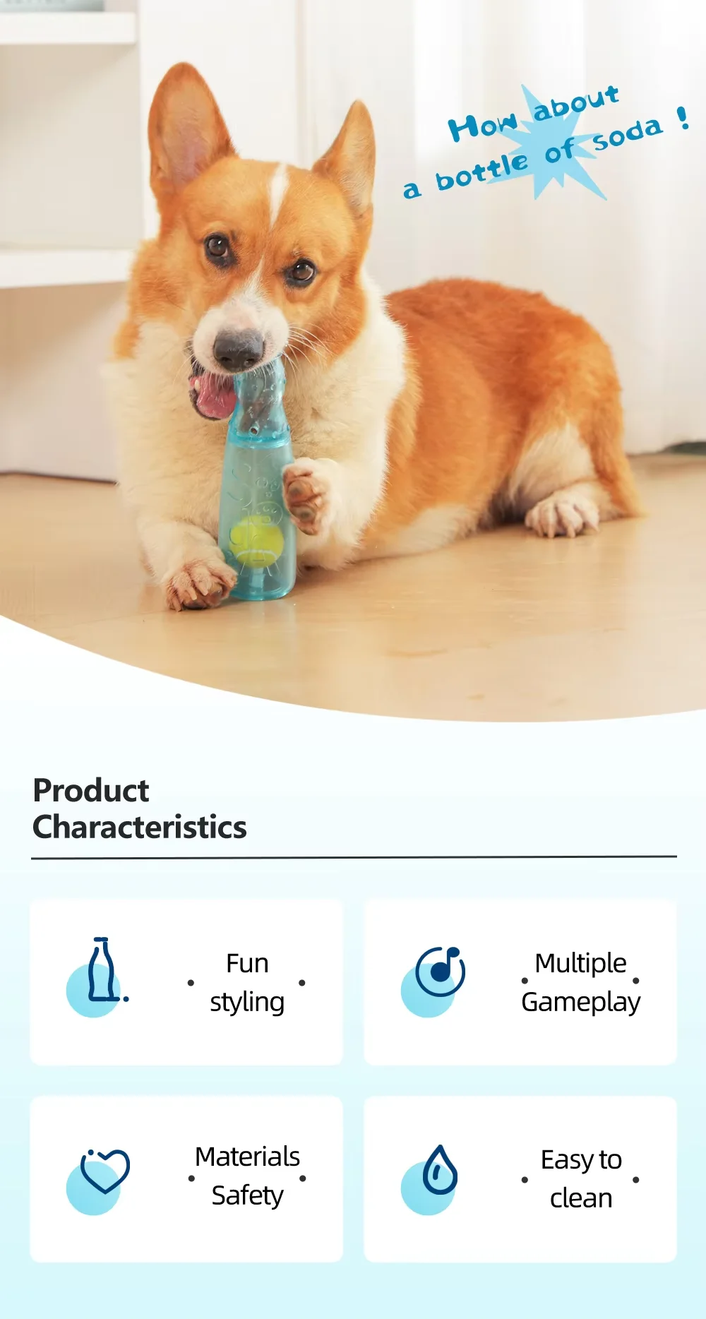 Dog Toy Pet Voice Bottle Dog Boredom Toy Tennis Wine Bottle Licking Interactive Toy Net Red Soda Bottle
