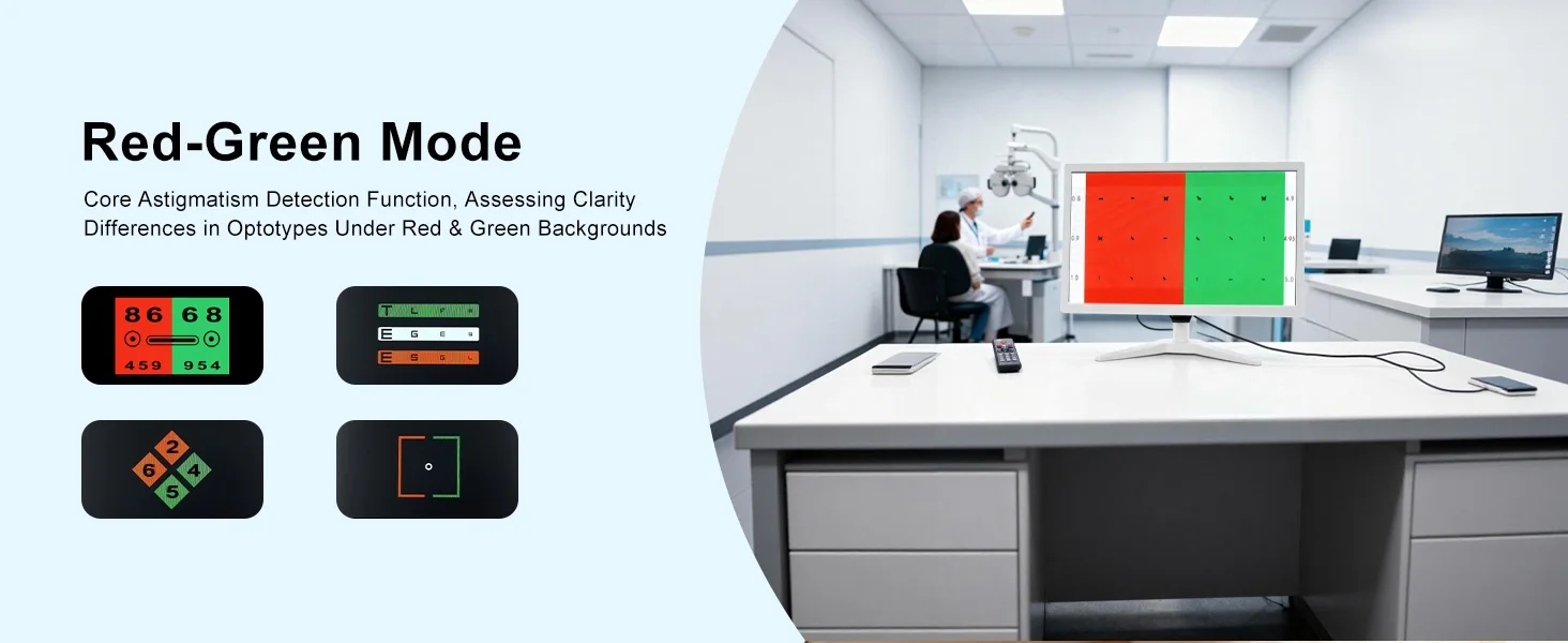Portable Remote-Controlled Eye Chart Lcd Screen 185B LCD Acuity Monitor for Vision Testing