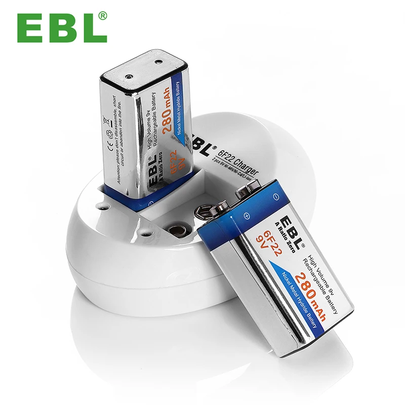 Dropshipping EBL 2 Charging Slots Battery Charger For 9V Batteries