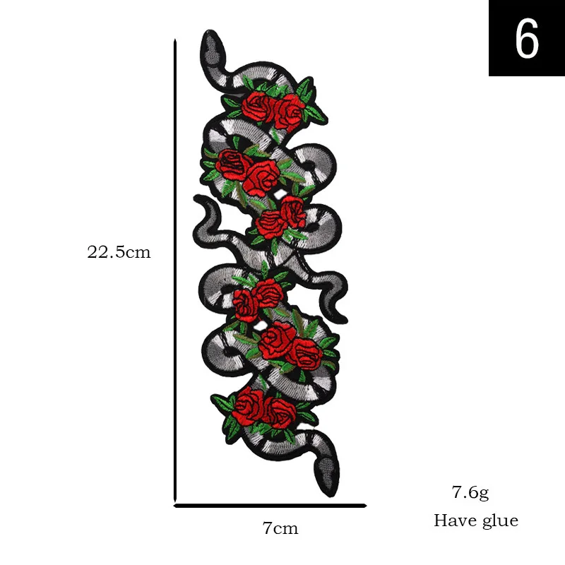 Cheap Animal Sew on Embroidery Patch for Clothing Embroidered Snake Logo Patches