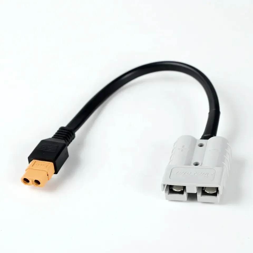 Heat-shrinkable Tubing 50A Solar Style to XT60 Female 2.5 Square Copper Power Battery Charge Connector Cable Wire
