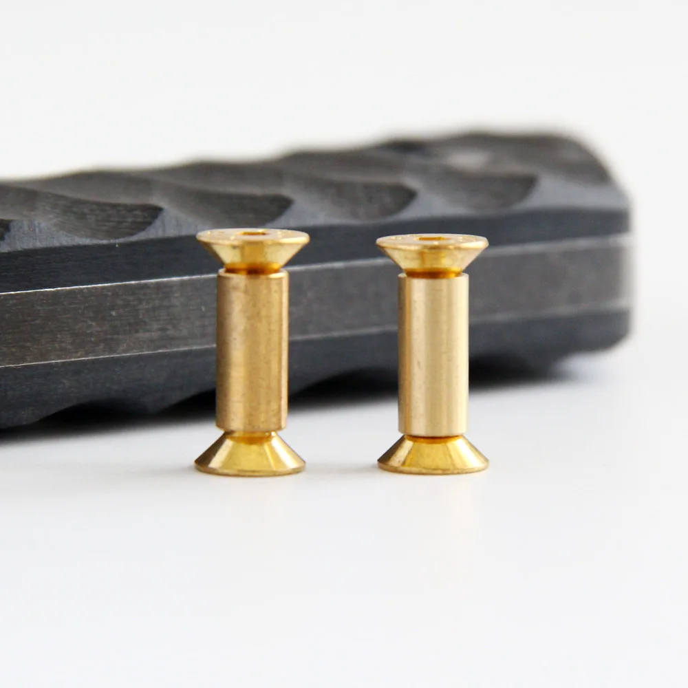 Brass Rivets Handle Brass Screw Rivets for DIY Knife Handle Locks & Scale Screws